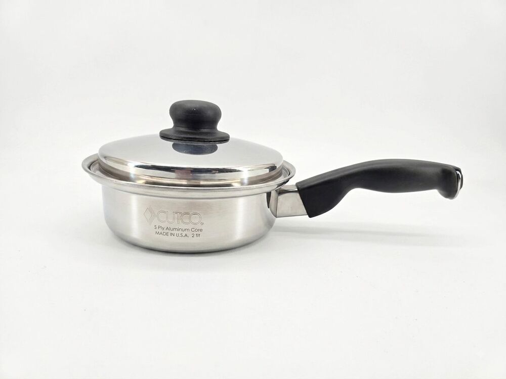 Cutco 5 Ply Aluminum Core 1 quart  pan with lid - made in USA